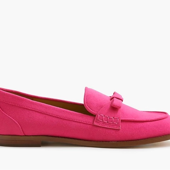 Jcrew factory sweet fuschia Bow loafers - Picture 3 of 5
